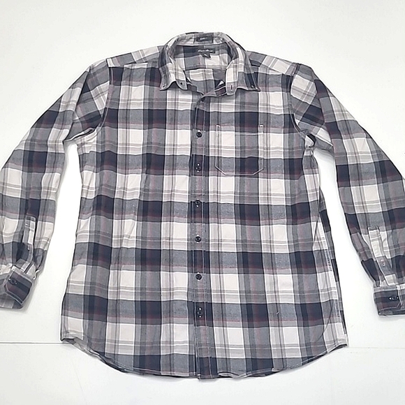 Eddie Bauer Favorite Flannel Relaxed Fit Plaid Shirt Button Front Top Tall Long - Picture 6 of 17